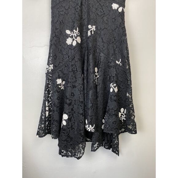 Black Lace Whimsigoth Witchy Goth Dark Romantic Fairy Grunge Sheer Size 10 - Picture 4 of 9